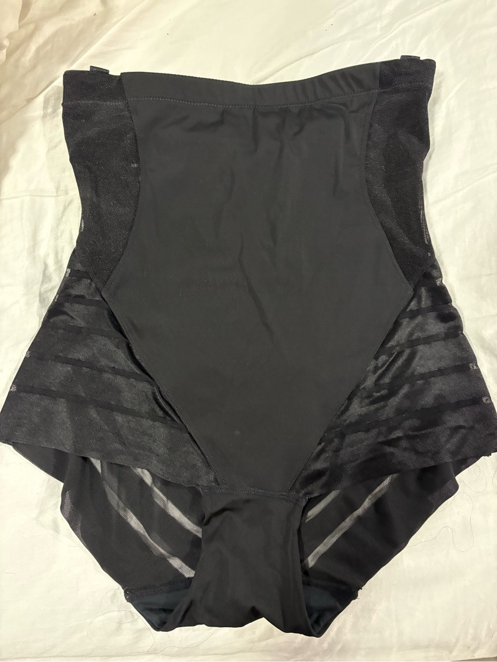 Honeylove High-Waist Black Shapewear Brief with Mesh Panels